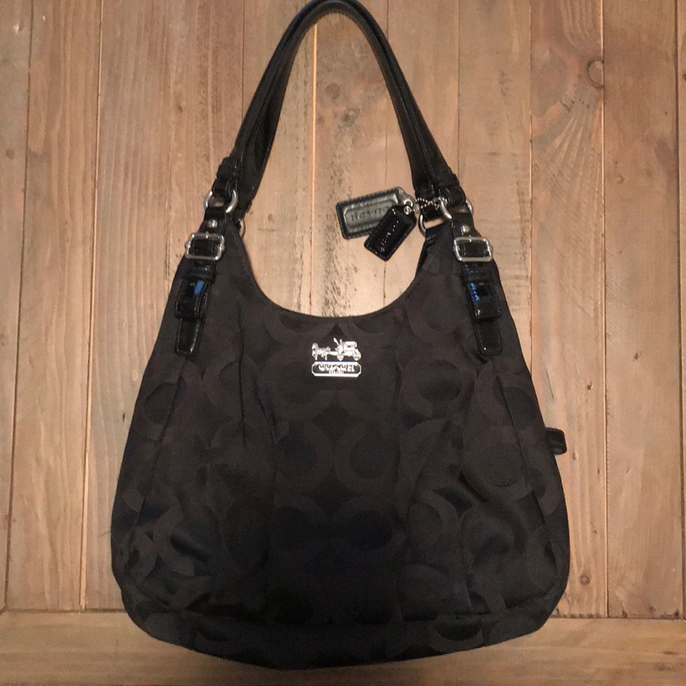 Black coach shoulder bag